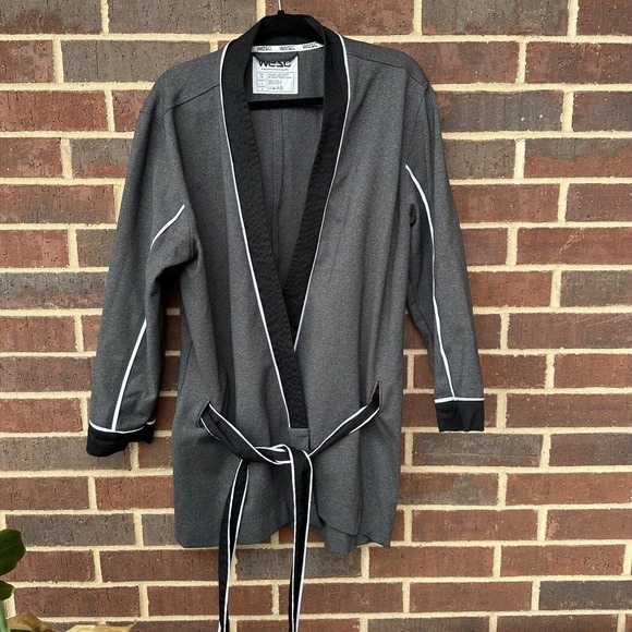 WeSC kimono haru short robe Unisex Mens M, Womens L, Black/grey - Picture 2 of 10